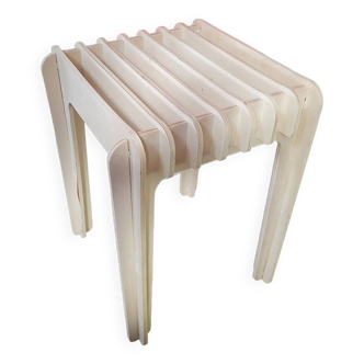 Tabouret design neuf carré en bois japandi collection simplicity
