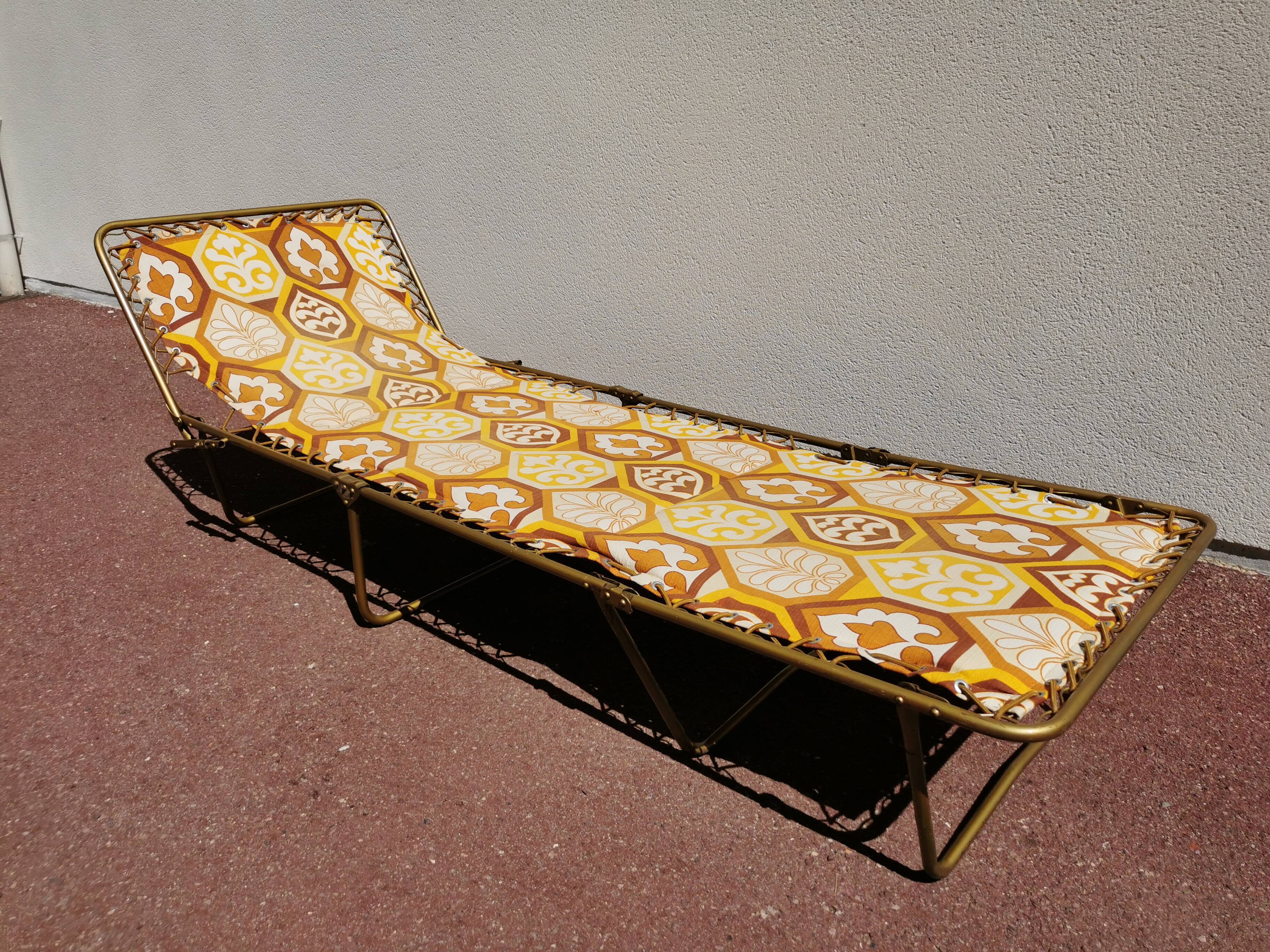 Vintage sunbed sunbed Folding extra bed