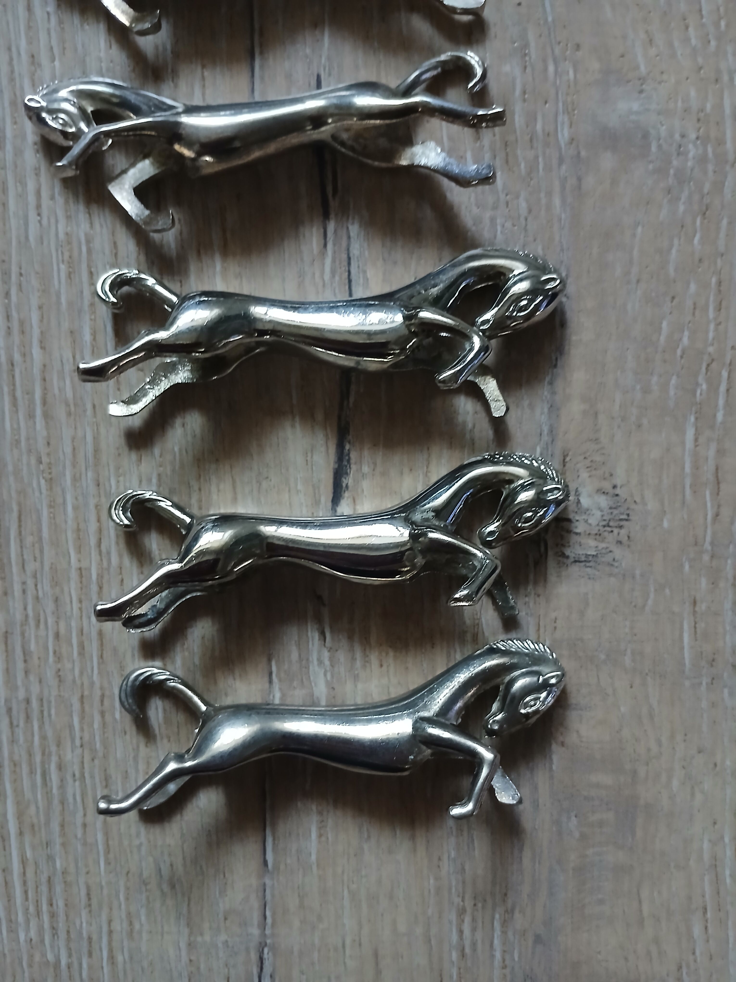 6 silver-plated knife rests