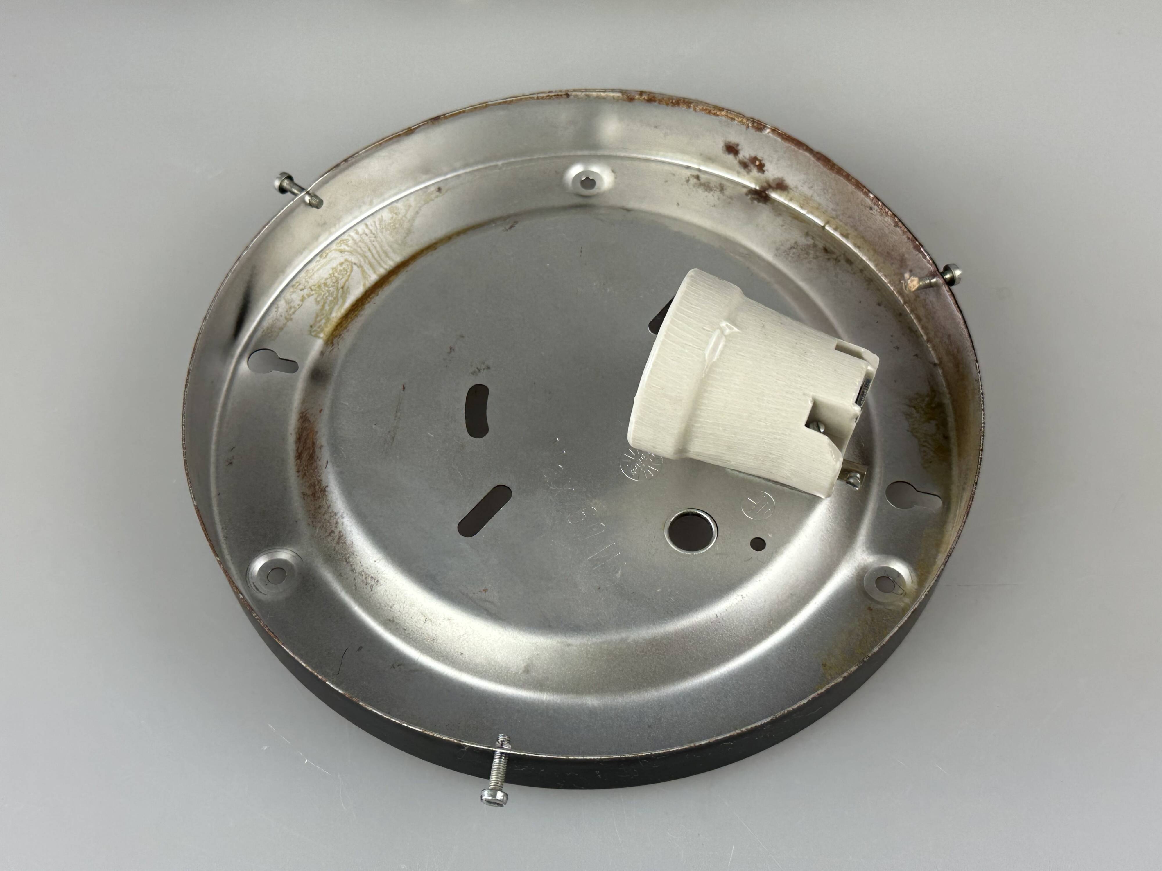 1960s 1970s Lamp Light Ceiling Flush Mount Glass German Design