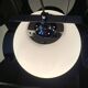 Lampe suspendue design plexiglas fumé 1990s