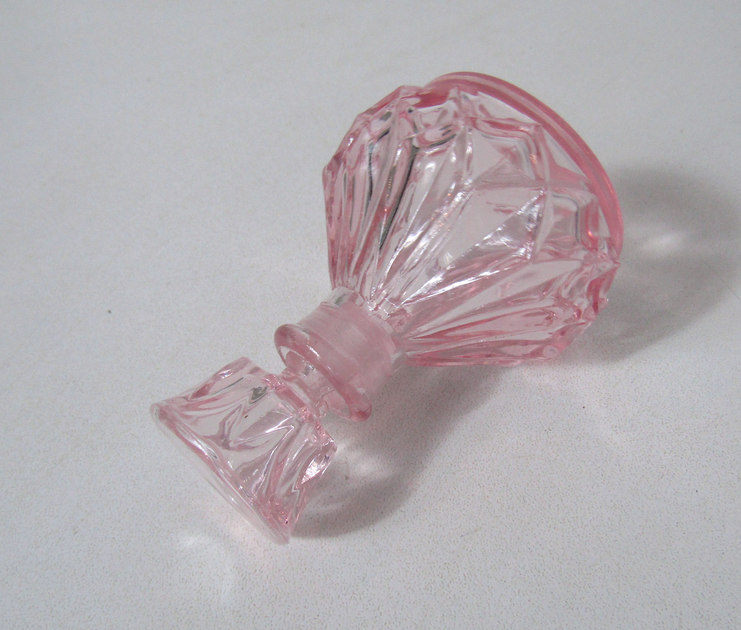 Vintage pink glass bottle