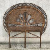 Tête de lit peacock en rotin