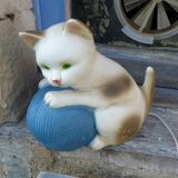 Lampe de chevet enfant Vintage Allemagne  chat avec balle