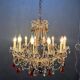 Murano Glass Fruit Crystal Beaded Chandelier, Italy, 1960s