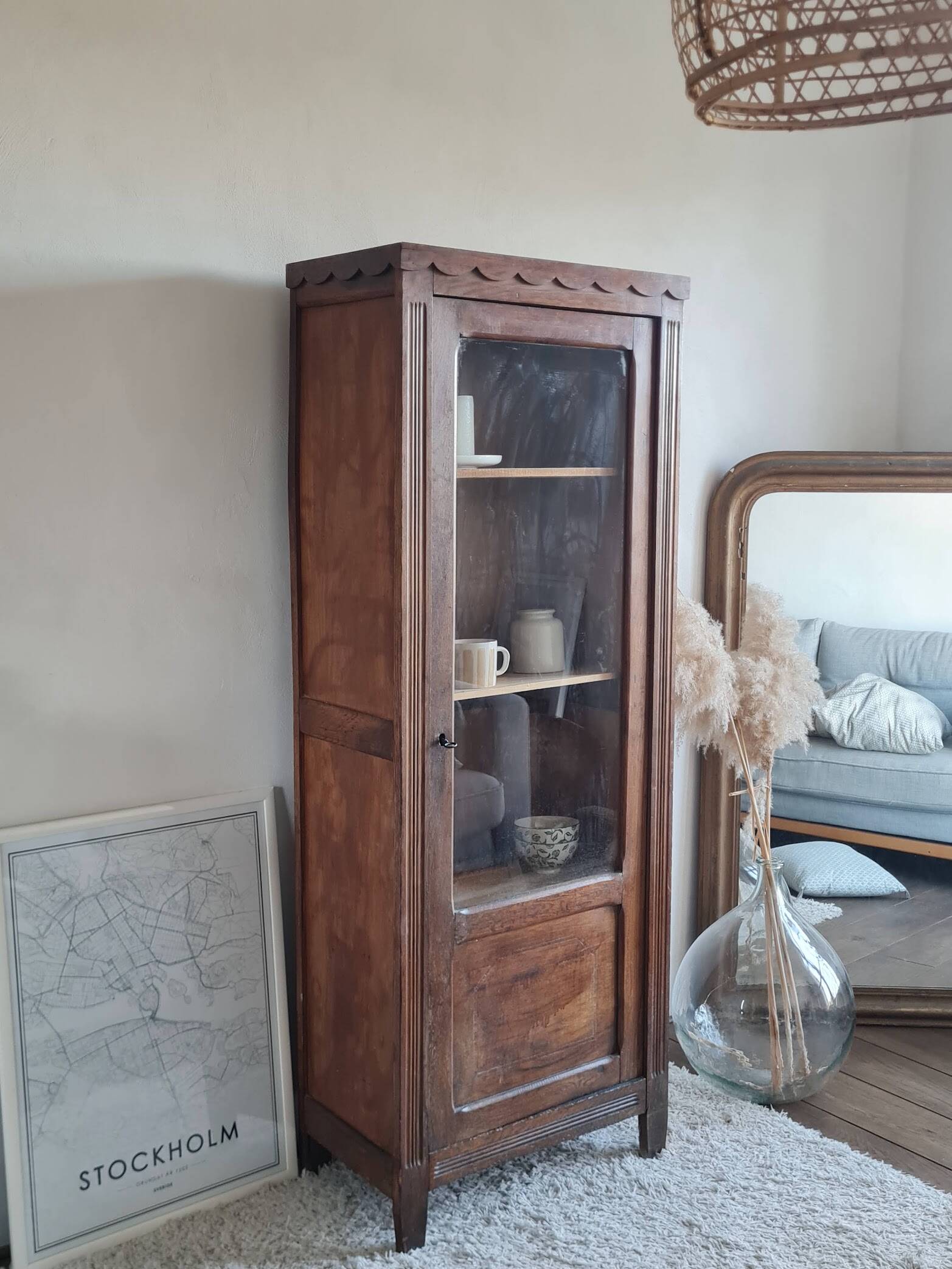 Glass-fronted Parisian wardrobe