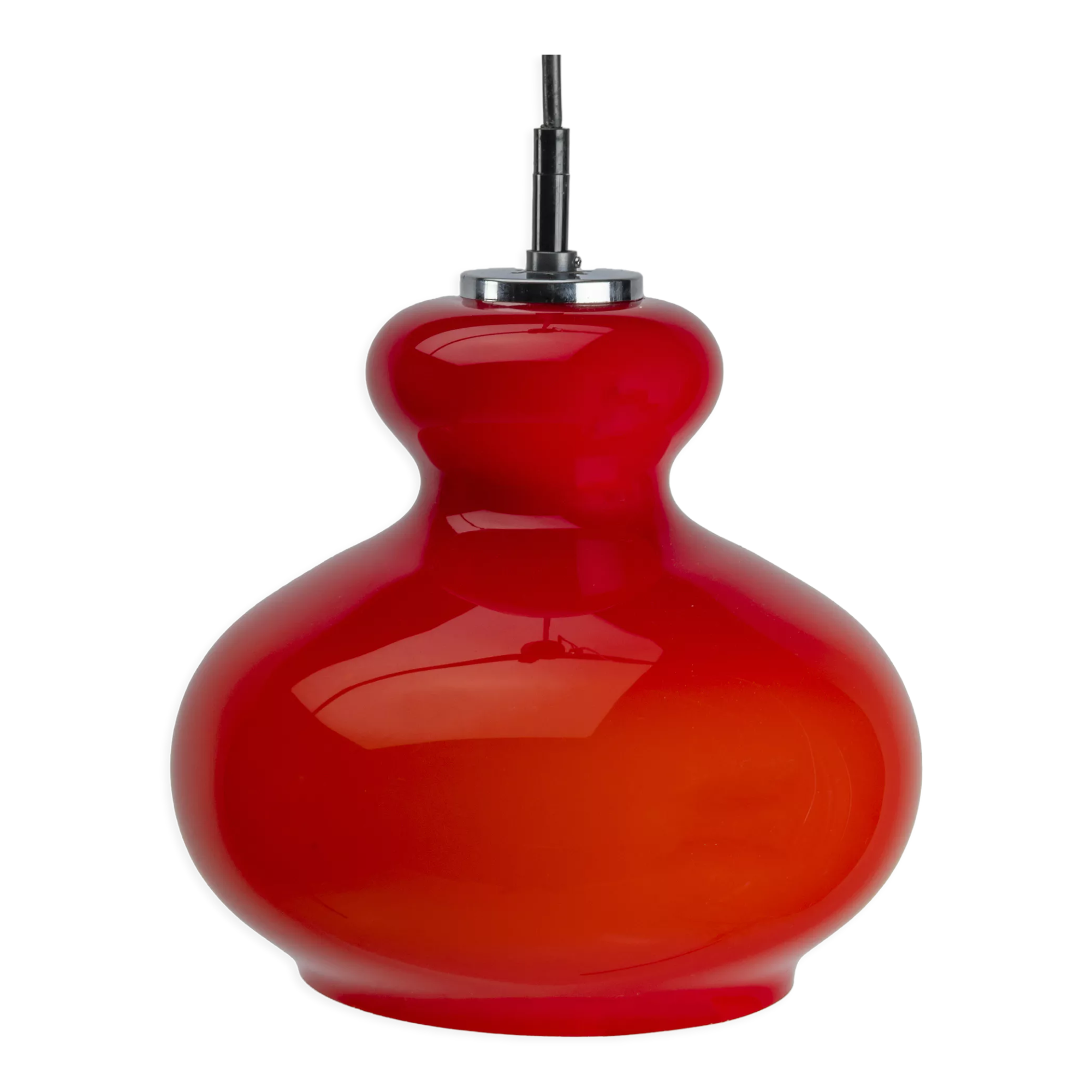 Red 'Onion' Peil & Putzler Pendant Lamp