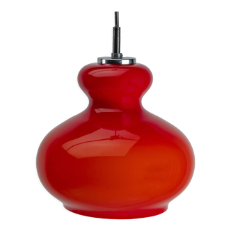 Red 'Onion' Peil & Putzler Pendant Lamp