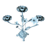 Antique chandelier in cast iron/metal and porcelain