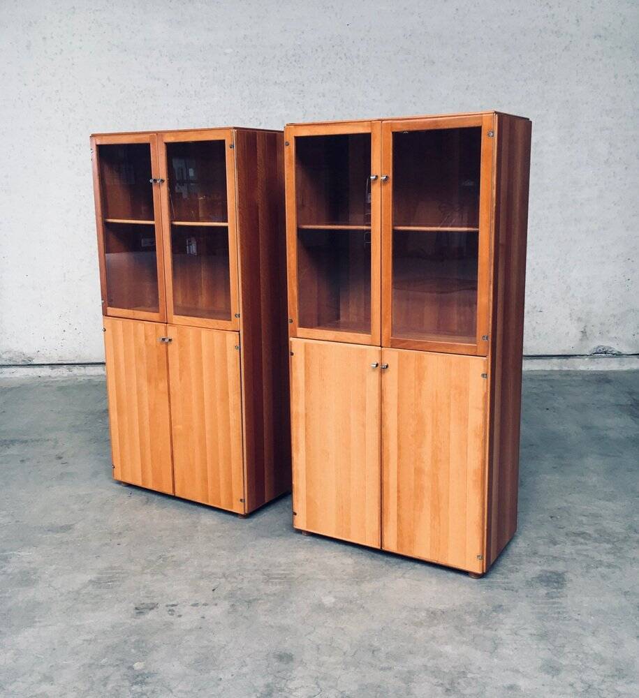 Torcello Series Display Cabinet Set by Afra & Tobia Scarpa for Stildomus, Italy, 1980s, Set of 2