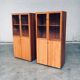 Torcello Series Display Cabinet Set by Afra & Tobia Scarpa for Stildomus, Italy, 1980s, Set of 2