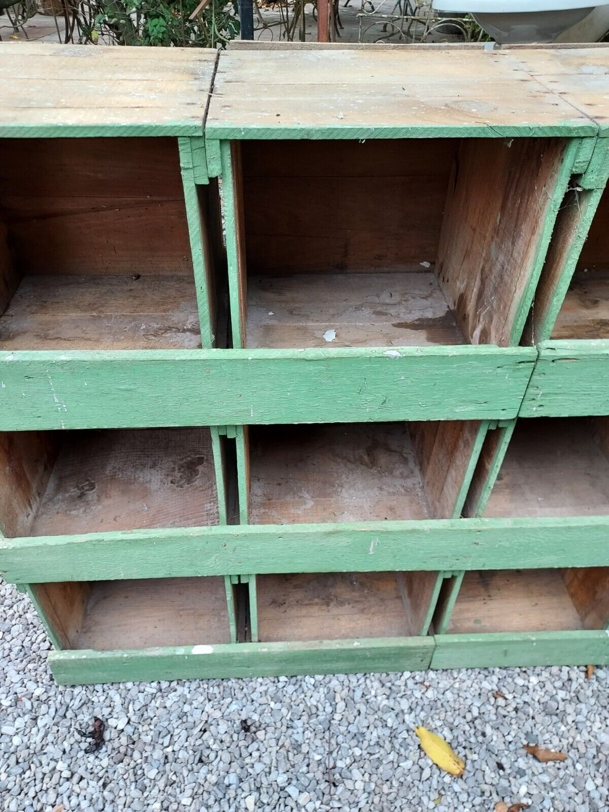 Casiers, meuble de métier en bois