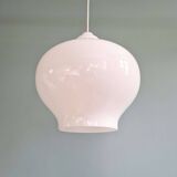 Large white opaline pendant light, H.A. Jakobsson, 1960