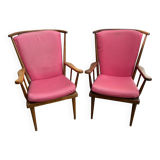 Paire de fauteuils éventail Baumann