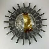 Applique fer & verre applique murale 60s 70s