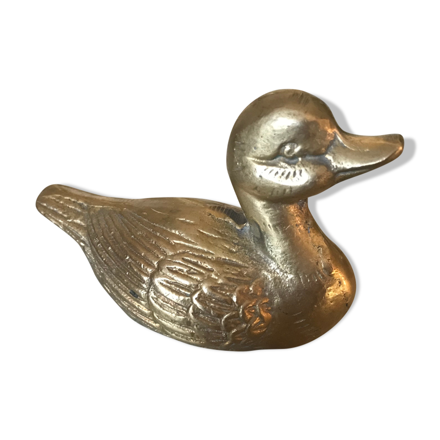 Vintage brass duck