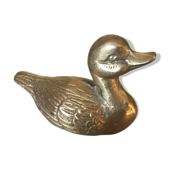 Vintage brass duck