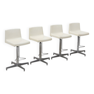 Stools with fibreglass seat by Vaghi, 1960s, set of 4