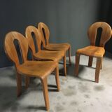 1980's wooden dining chairs.