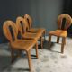 1980's wooden dining chairs.