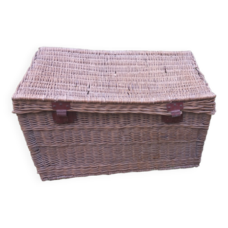 Century-old wicker trunk