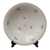 Plat de service rond Moulin des Loups Orchies décor petites fleurs 25.5cm