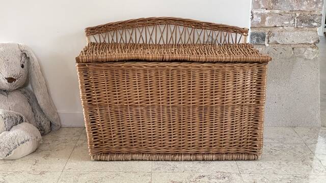 Vintage Rattan Chest Basket
