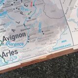 Ancienne affiche scolaire MDI France, le gros élevage et le Rhône.