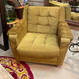 Vintage design velvet armchair 60/70