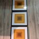 Optical Art Triptych - 3 Vintage Paintings - Victor Vasarely - Frames