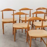 Set of 6 Scandinavian chairs from the mid-20th century.