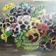 Oil painting on vintage wood