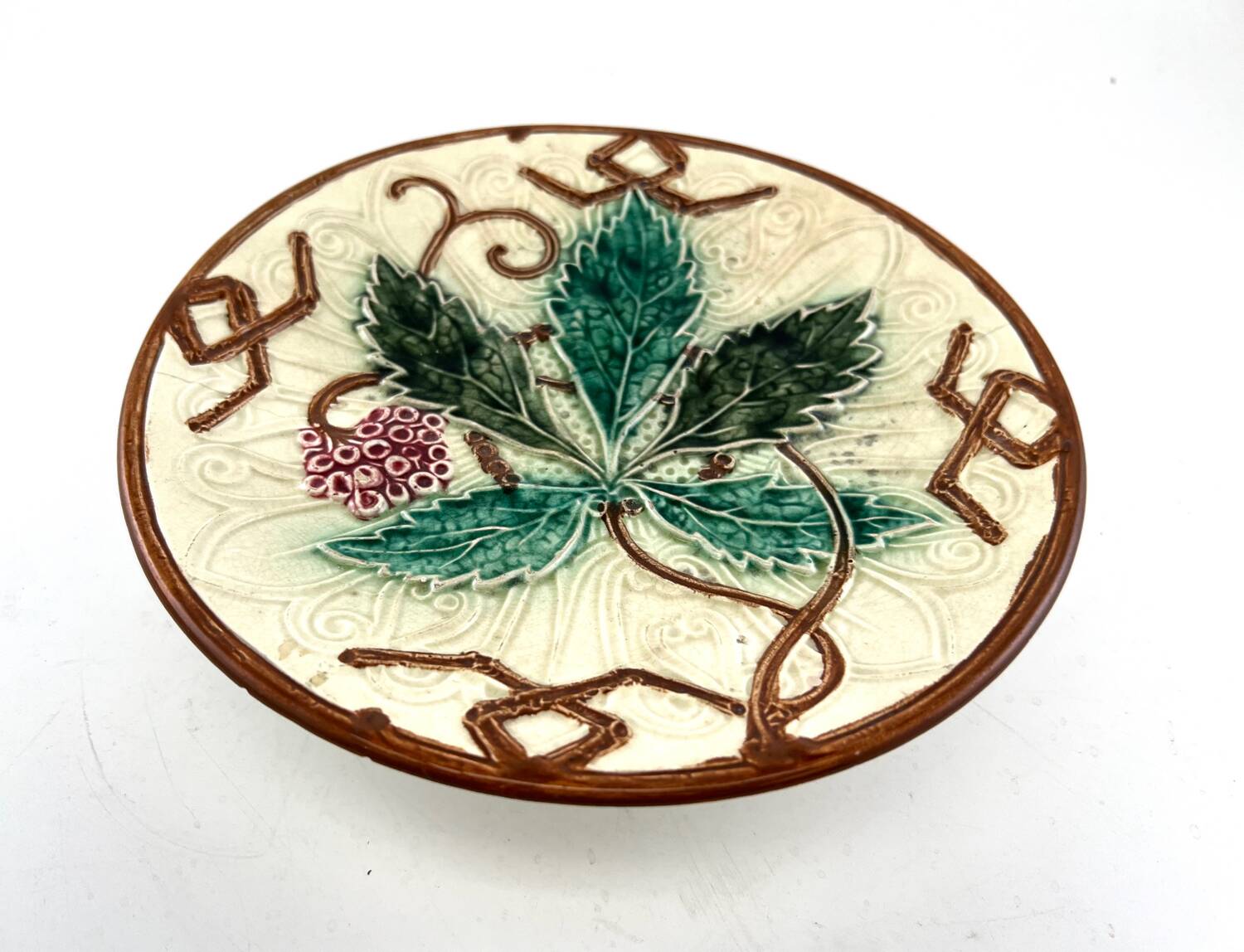 Plate on raspberry slushie compote base