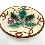 Plate on raspberry slushie compote base