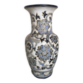 Vase balustre en céramique émaillée fin 19ème siècle