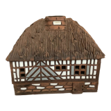 Homemade glazed terracotta candle box