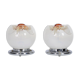 Set de 2 lampes de bureau en verre de Murano de Mazzega 1970