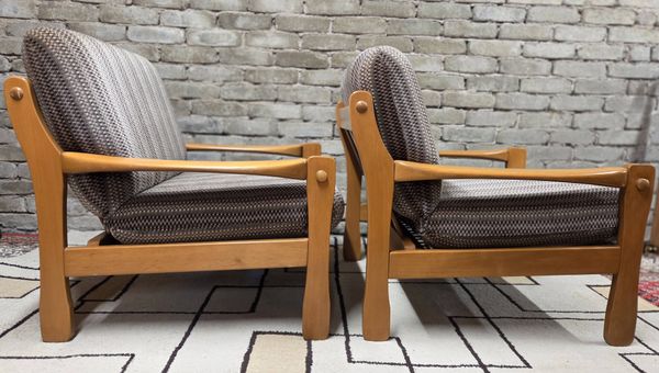 Paire de fauteuils vintage scandinaves années 70