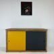 Yellow and black row with 2 sliding doors