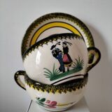 Two Henriot Quimper cups and saucers