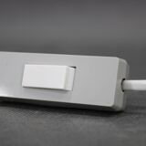 Pair of 1970s mid-century Czech table lamps with prismatic glass shades