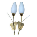 Pair of vintage wall lights attributed to maison arlus