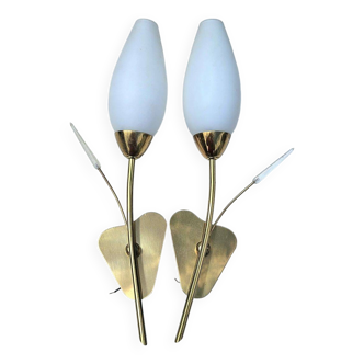 Pair of vintage wall lights attributed to maison arlus