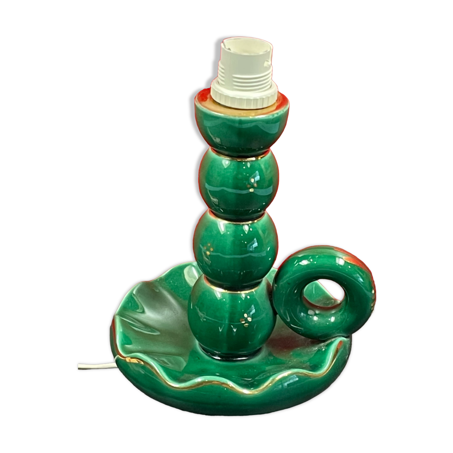 foot of lamp candlestick faience of St Clement around 1950