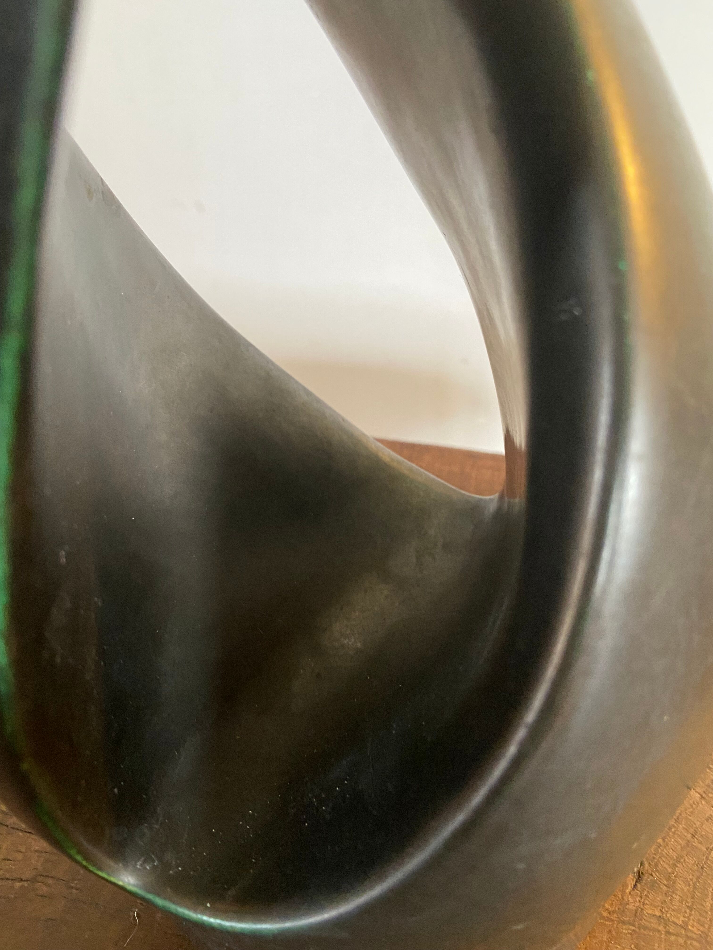 Free form lamp Black ceramic 50s lampshade rope Dlg Marcel Giraud
