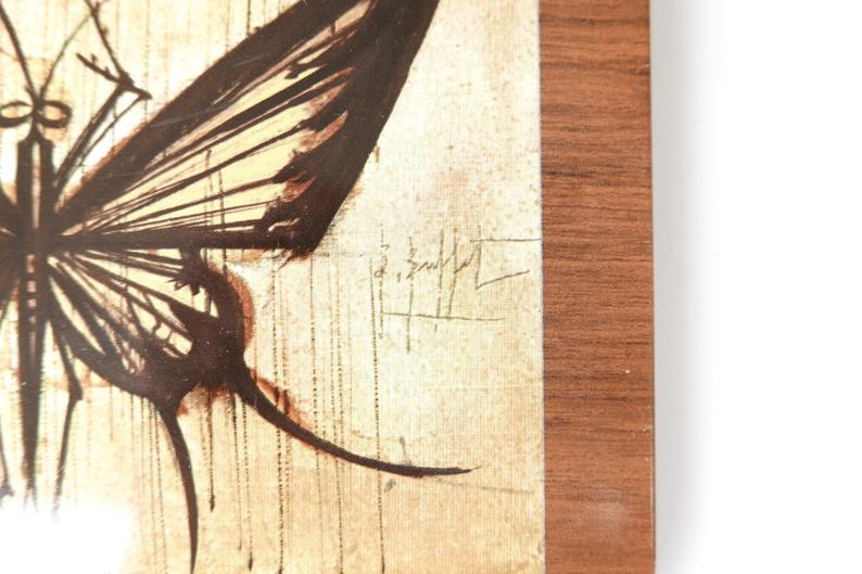 Dessous de plat en métal " papillon " de Bernard Buffet, années 70