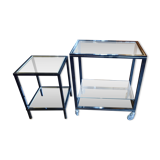Pair of serving on wheels and end of sofa