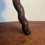 Round wooden tripod stool