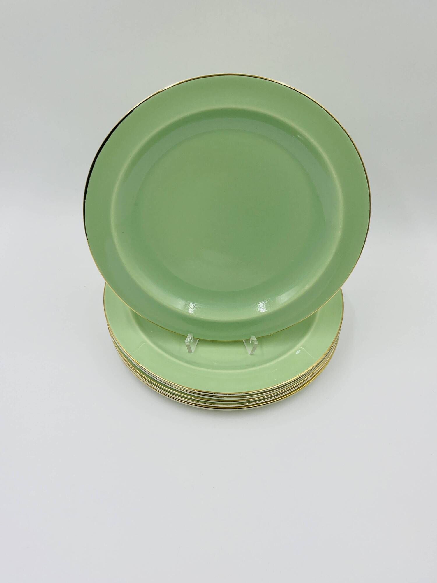 Set of 6 Keralux Boch earthenware plates