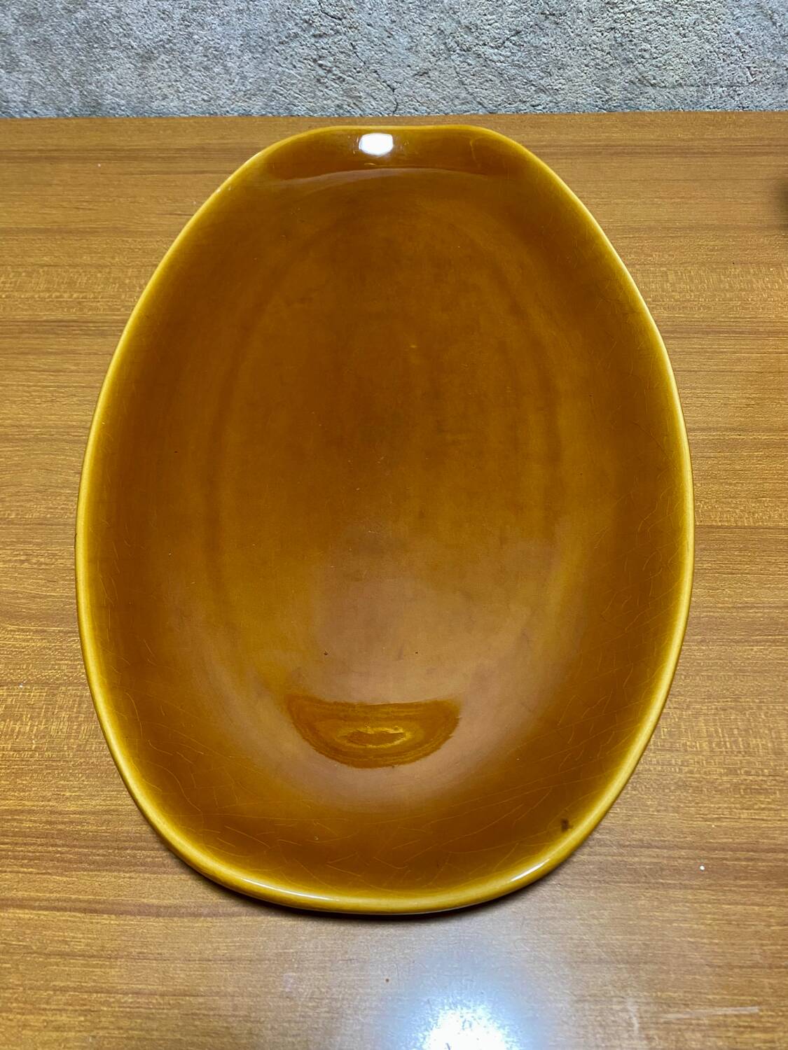 Longchamp brown varnished enameled serving dish